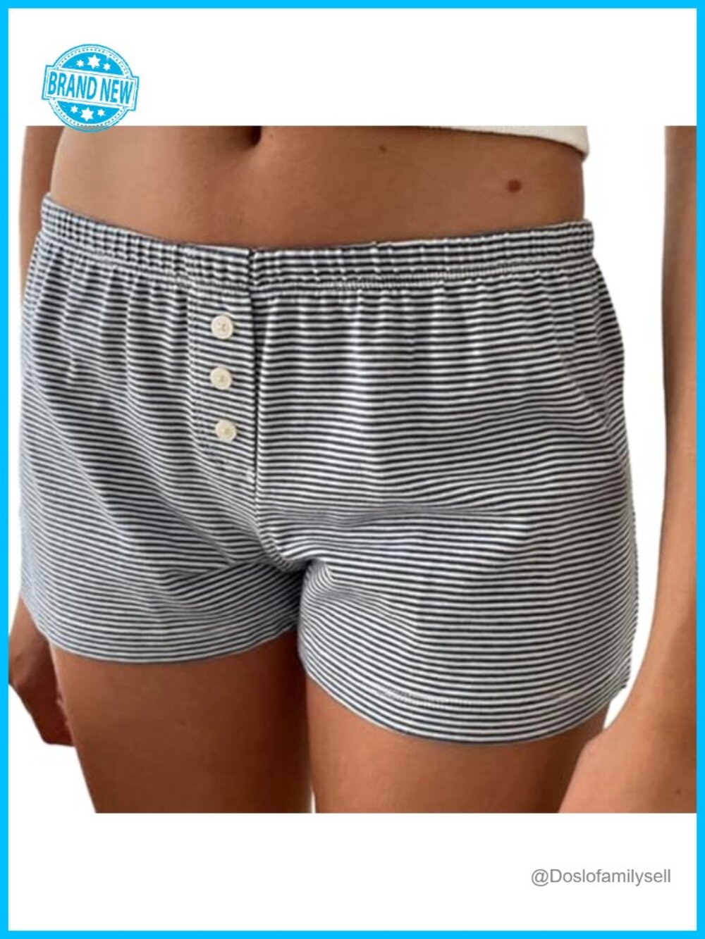 Womens Y2K Low Rise Button Front Pajama Shorts Striped Floral Lounge Boxers